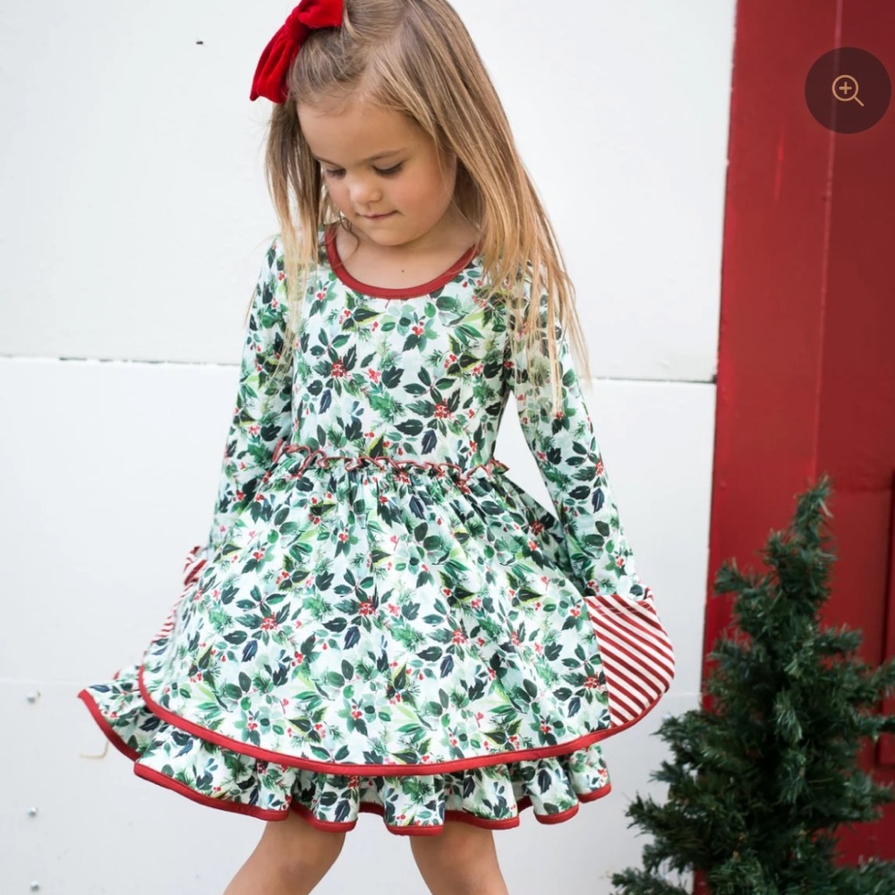 Brand new- PRECIOUS holiday toddler dress! Myra Knit Dress in Winter Berry!